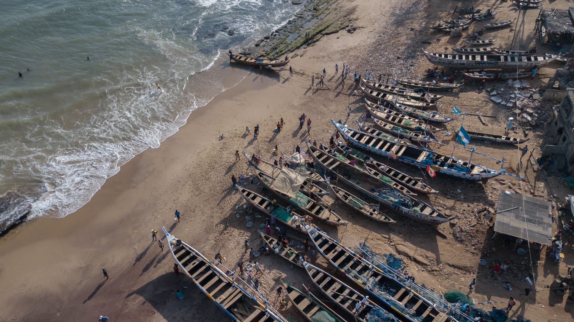 Ghana fishing coast